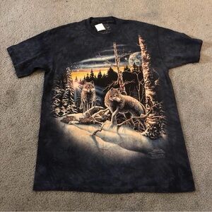 The Mountain Black Wolf Short Sleeve Tee